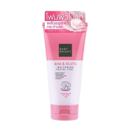 Baby Bright AHA & Gluta Whitening Facial Foam 120gm
