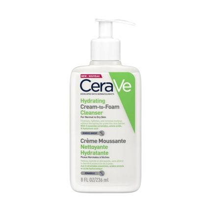 CeraVe Hydrating Cream To Foam Cleanser For Normal To Dry Skin