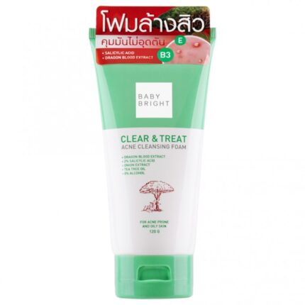 BABY BRIGHT CLEAR & TREAT ACNE CLEANSING FOAM 120G