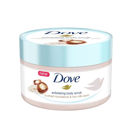 Dove Exfoliating Body Scrub Macadamia & Rice Milk 225ml