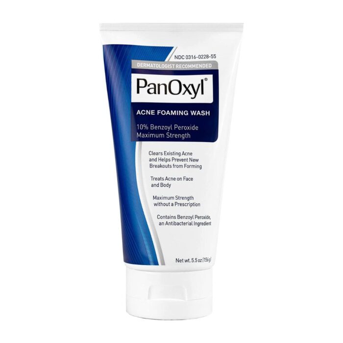 PanOxyl Acne Foaming Wash Benzoyl Peroxide 10% Maximum Strength 156gm