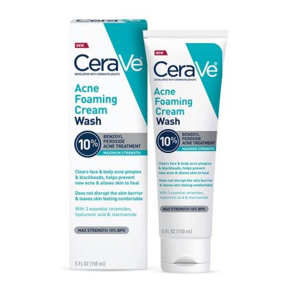 Cerave 10% Benzoyl Peroxide Acne Foaming Cream Wash 150ml