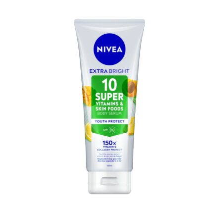 Nivea Extra Bright 10 Super Vitamins & Skin Foods Body Serum With SPF15 180ml