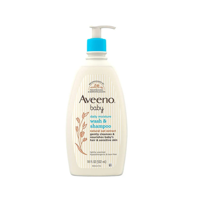 Aveeno Baby Daily Moisture Wash & Shampoo 532ml