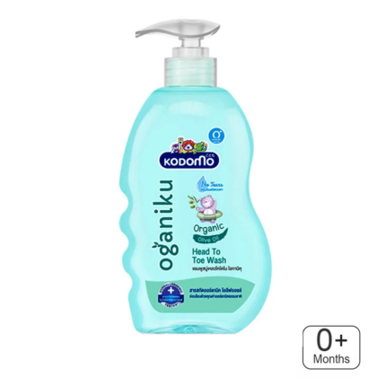 Kodomo Oganiku Head To Toe Wash With Organic Olive Oil For Newborns (0+) 400ml