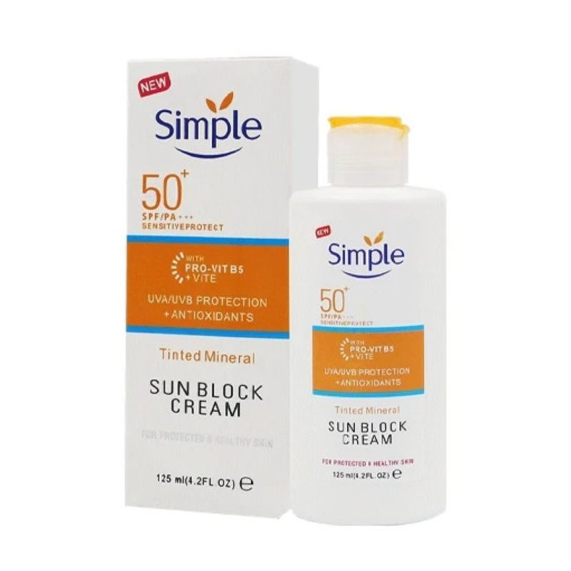 Simple Tinted Mineral Sun Block Cream 125ml