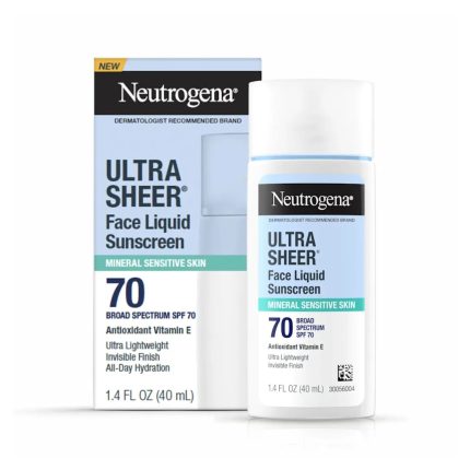 Neutrogena Ultra Sheer Mineral Face Liquid Sunscreen SPF70