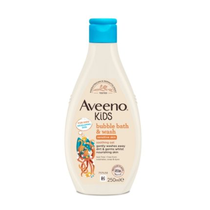 Aveeno Kids Bubble Bath & Wash for Sensitive Skin 250ml